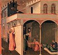 Opere di san Nicola (Dono alle tre prostitute), dalla chiesa di San Procolo di Firenze (circa 1332), Galleria degli Uffizi, Firenze