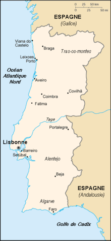 Description de l'image Carte du Portugal.png.