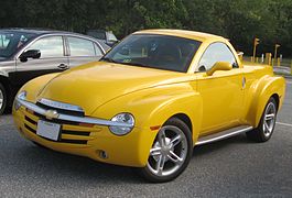 Chevrolet SSR c. 2004, a retractable hardtop convertible pickup truck, its top engineered by ASC