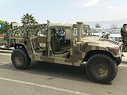 デジタル迷彩を施されたレバノン軍の車両。