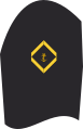Dienstgradabzeichen eines Maats (10-er Verwendungsreihe) auf dem Oberärmel der Jacke des Dienstanzuges für Marineuniformträger