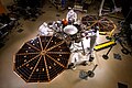 Image 8The InSight lander with solar panels deployed in a cleanroom (from Engineering)