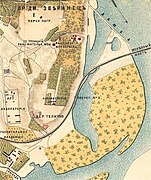 Нижня Теличка на мапі Києва 1890 року