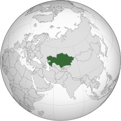 Location of Kazakhstan, Kazakstan, Qazaqstan