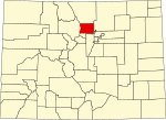 State map highlighting Boulder County
