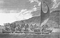 Image 17Polynesian (Hawaiian) navigators sailing multi-hulled canoe, c. 1781 (from Polynesia)