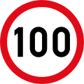 Speed limit of 100 km/h