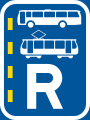 Reserved lane for buses and trams