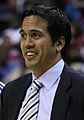 Erik Spoelstra coached the Heat to two NBA championships in 2012 and 2013, as well as Conference Championships in 2011, 2014, 2020, and 2023.