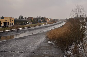 De Zeeschelde vanaf de brug in Gentbrugge (in oostelijke richting)