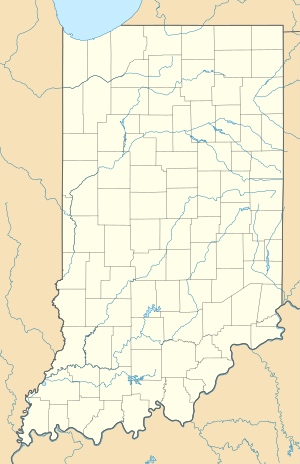 Борден. Карта розташування: Індіана
