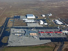 Keflavík International Airport, aerial view of terminal