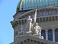 Statue of Helvetia on the Federal Palace of Switzerland, Bern