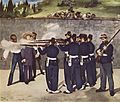 Image 45The Execution of Emperor Maximilian, 19 June 1867. Gen. Tomás Mejía, left, Maximilian, center, Gen. Miguel Miramón, right. Painting by Édouard Manet 1868. (from History of Mexico)