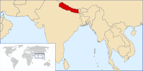 Localização de Nepal