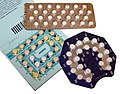 Три разновидности на контрацептивни хапчета в опаковка за календарно дозиране