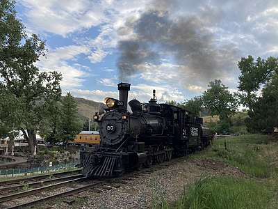 RGS T-19 #20 operating at the Colorado Railroad Museum
