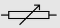 Electronic symbol for rheostat