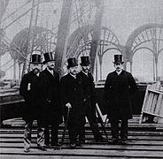 Eiffel, Sauvestre y otros miembros del equipo responsable de la construcción de la Torre Eiffel.
