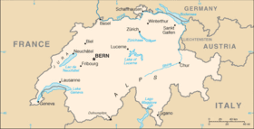Мапа Швайцарыі