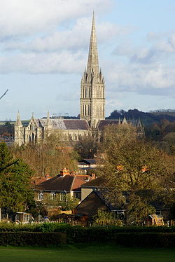 Stolnica v Salisburyju iz Harnham Hill