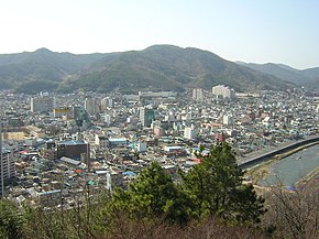 Vista do centro de Suncheon