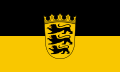 Landesdienstflagge mit kleinem Wappen