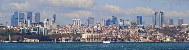 Skyline of Levent, Istanbul, Turkey