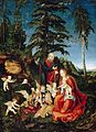 Lucas Cranach Starszy, Odpoczynek w drodze do Egiptu, 1504, Berlin-Kulturforum, Galeria Obrazów