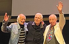 (L–R): Roger McGough, Mike McGear and John Gorman in Bristol, 2023