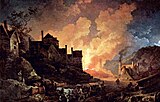 Philip James de Loutherbourg, Coalbrookdale by Night, 1801, a key location of the English Industrial Revolution