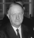 Head and shoulders photograph of Rab Butler wearing a jacket and tie
