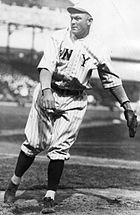 Jeff Tesreau wearing the baseball uniform of the New York Giants around 1912–18