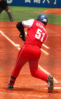 Céspedes under World University Baseball Championship 2010 i Japan.