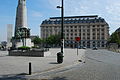Place Poelaert, à Ixelles (Bruxelles), lieu où a eu l'arrachage de sac en début de film.