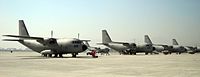 Aeronaves C-27A da força aérea afegã.