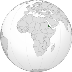 Местоположение на Еритрея