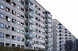 בניינים שנבנו כחלק מ"פרויקט מיליון" (Miljonprogrammet) בשוודיה