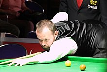 Photo of Mark Joyce (pictured in 2016) playing a shot