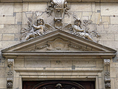 Side portal on rue des Bernardins, by Charles Le Brun (1669)