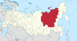 Die ligging van Sacha in Rusland.