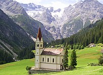 Igreja em Stelvio, nos Alpes.