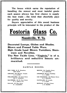 old advertisement for Fostoria Glass