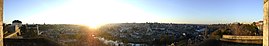 Panoramic view of Poitiers at sunset.