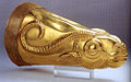 Złoty ryton odkryty w Ekbatanie, z okresu achemenidzkiego, w zbiorach Narodowego Muzeum Iranu
