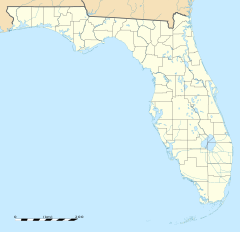 Trạm không quân Mũi Canaveral trên bản đồ Florida