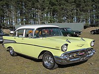 New Zealand-assembled 1957 Chevrolet Bel Air. Only 4-door sedans were assembled in New Zealand