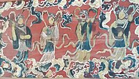 Lacquer painting of the four tiên (immortals), 16th century, Vietnam