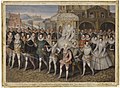 Image 30The Procession Picture, c. 1600, showing Elizabeth I borne along by her courtiers (from History of England)