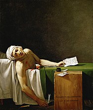 La morte di Marat di Jacques-Louis David (1793).